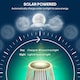 image 3 of Outsunny 72 cm Rattan Solar Floor Lamp, Auto On/Off LED Garden Light, Grey Grey | Grey
