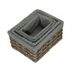image 3 of Set of 4 Grey Scandi Storage Basket With Grey Lining | Grey | Grey | Not provided