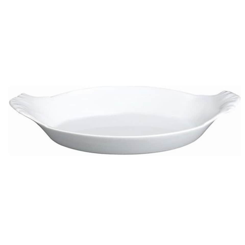 image 1 of Oval Eared Dishes: Apilco Fine White French Porcelain Dishes 25.5cm x 14cm