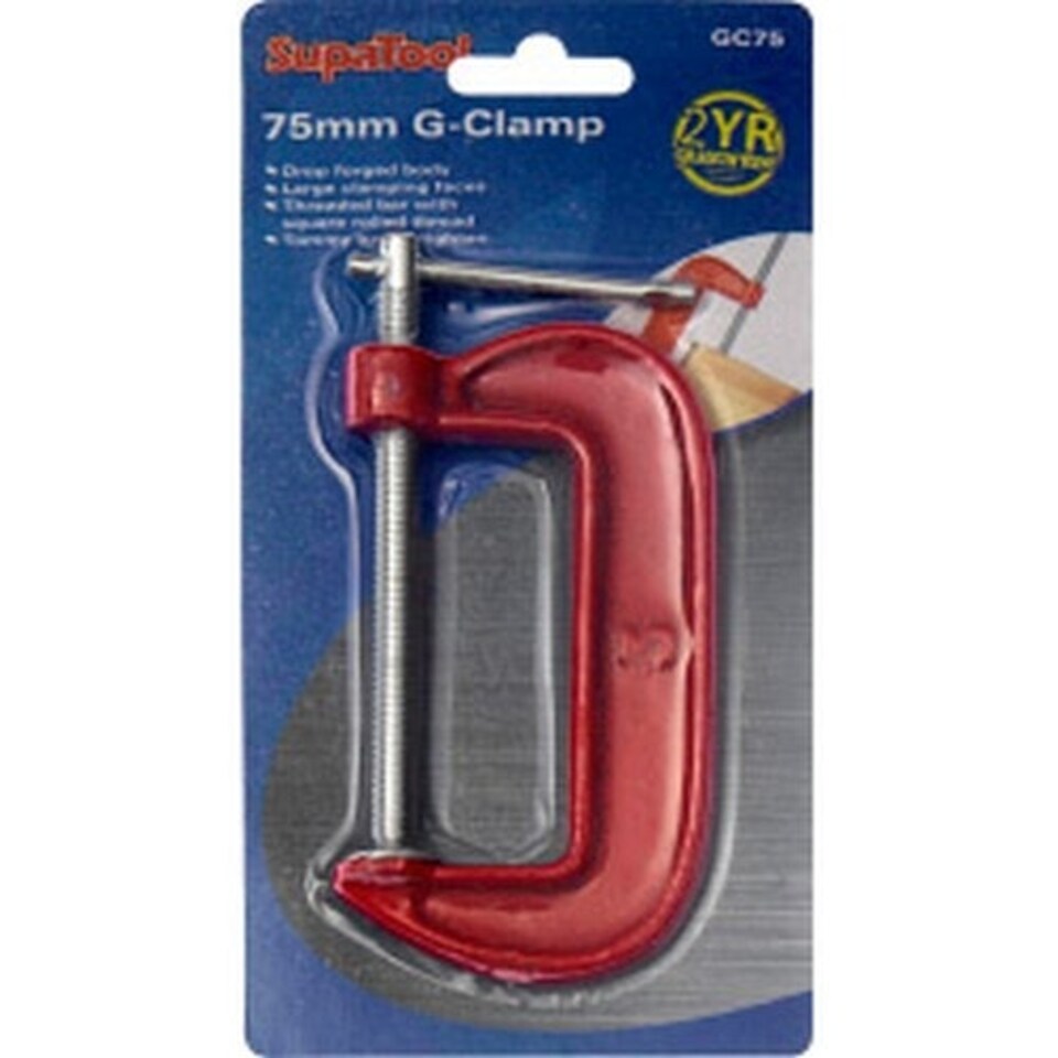 image 1 of SupaTool G Clamp - Red - 100mm