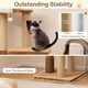 image 6 of COSTWAY Cat Tree 112cm Modern Kitty Tower w/Padded Perch
