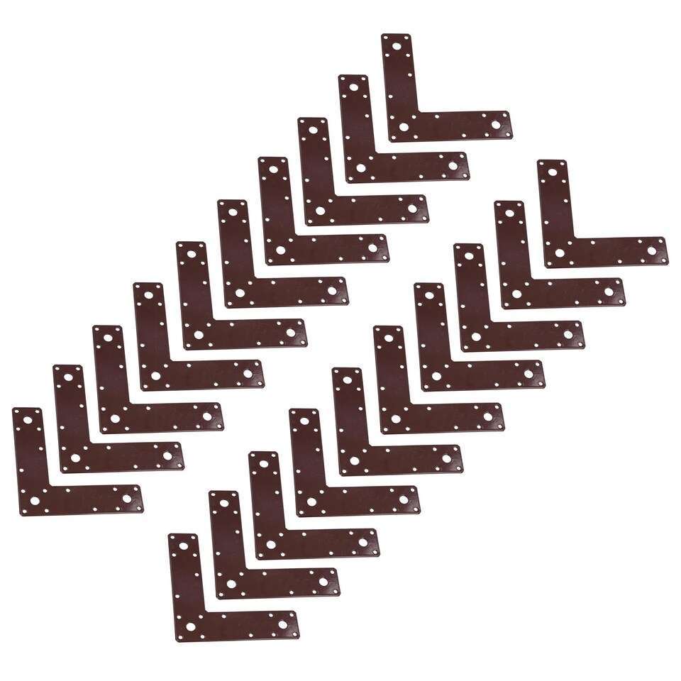 image 1 of Angle Corner Bracket L-Shape Brace Fastener Plate 150 x 150 x 37mm Joist 20PK