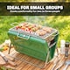 image 5 of Outsunny Charcoal BBQ Grill Portable with Tilting Grate | Green | Black | 40 x 28 x 25.5 cm