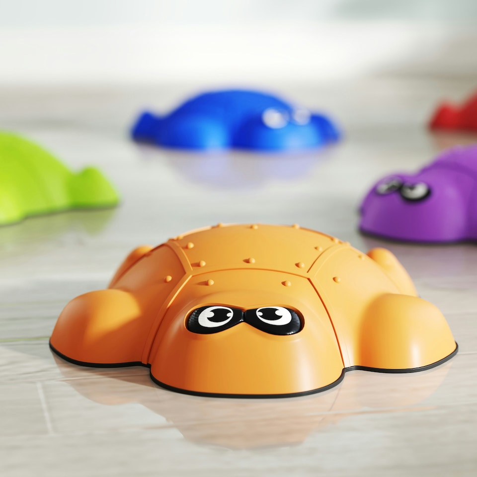 image 1 of AIYAPLAY 9-Piece Kids Stepping Stones, Turtle-Shaped Stackable River Stone