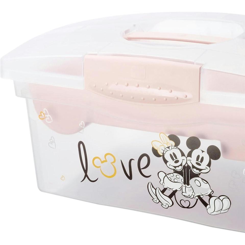 image 1 of Keeeper Minnie Organiser Storage Box with Lid - Nordic Pink