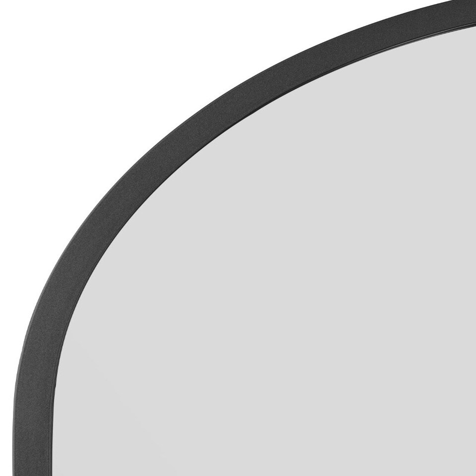 image 1 of The Arcus - Black Framed Arched Leaner/Wall Mirror 55" X 27.5" (140CM X 70CM) | Black