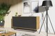 image 5 of Sideboard Cabinet Chest of Drawers Storage Cabinet Oak Black Industrial Loft 140cm