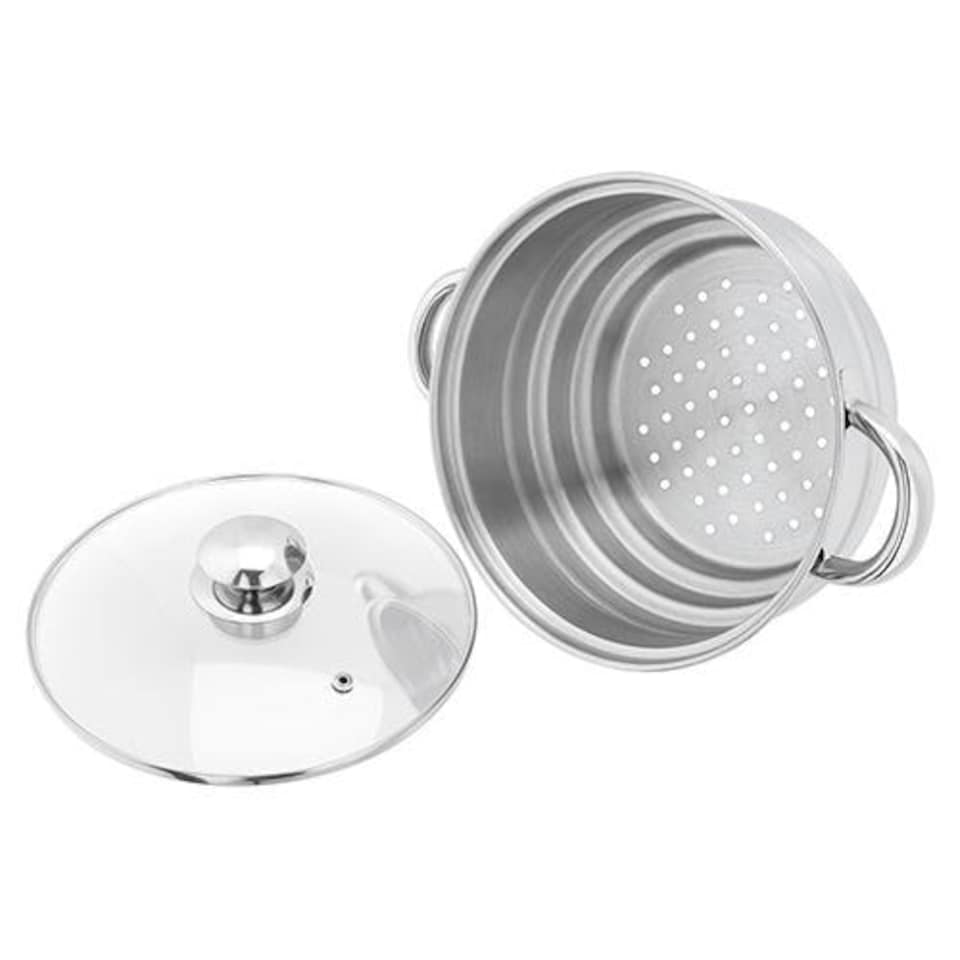 image 1 of Judge Essentials 22cm Stainless Steel Steamer Insert with Lid