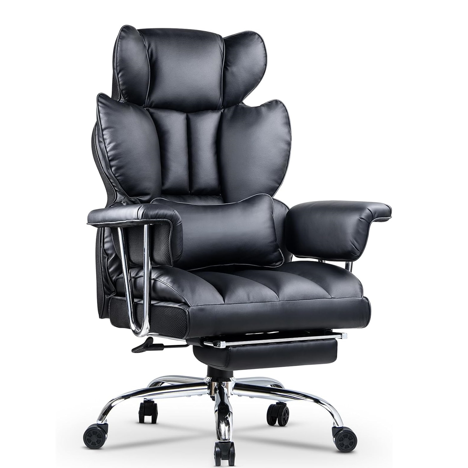 Rattantree Ergonomic High Back Leather Office Chair with Footrest