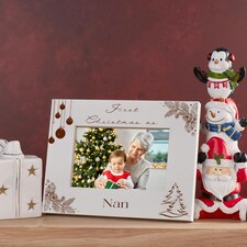 First Christmas As A Nan Photo Frame Gift White | S