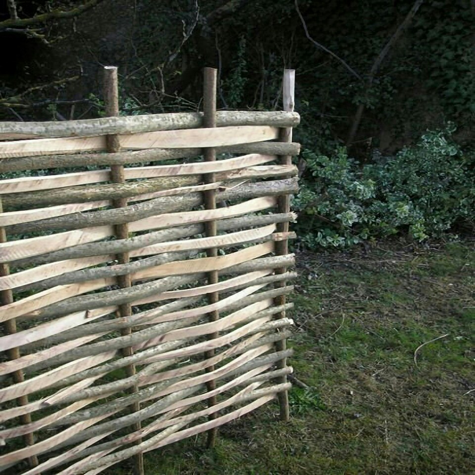 image 1 of Primrose Split Hazel Hurdle Fence Panel Natural Handwoven Weave 6ft x 6ft