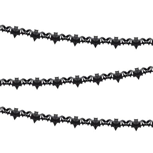 Halloween Bats Paper Garland Hanging Decoration 4m