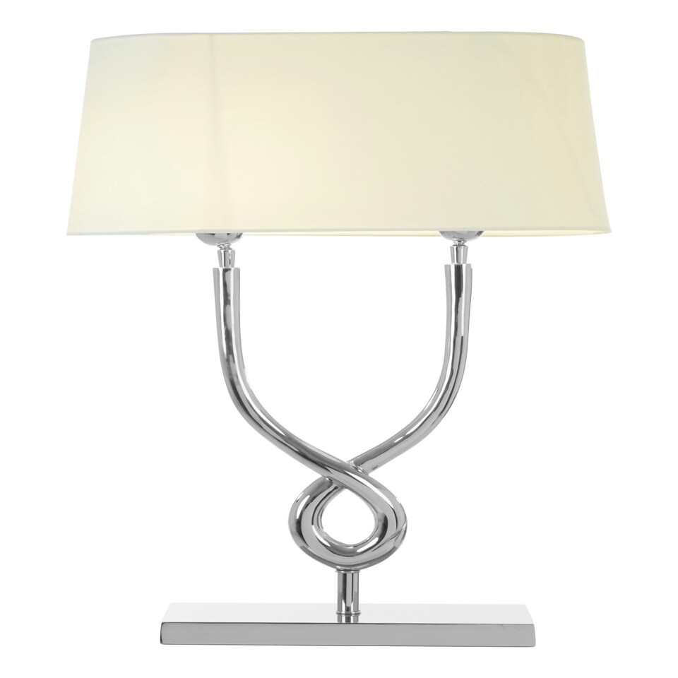 image 1 of Interiors by Premier Table Lamp with Cross Base Silver