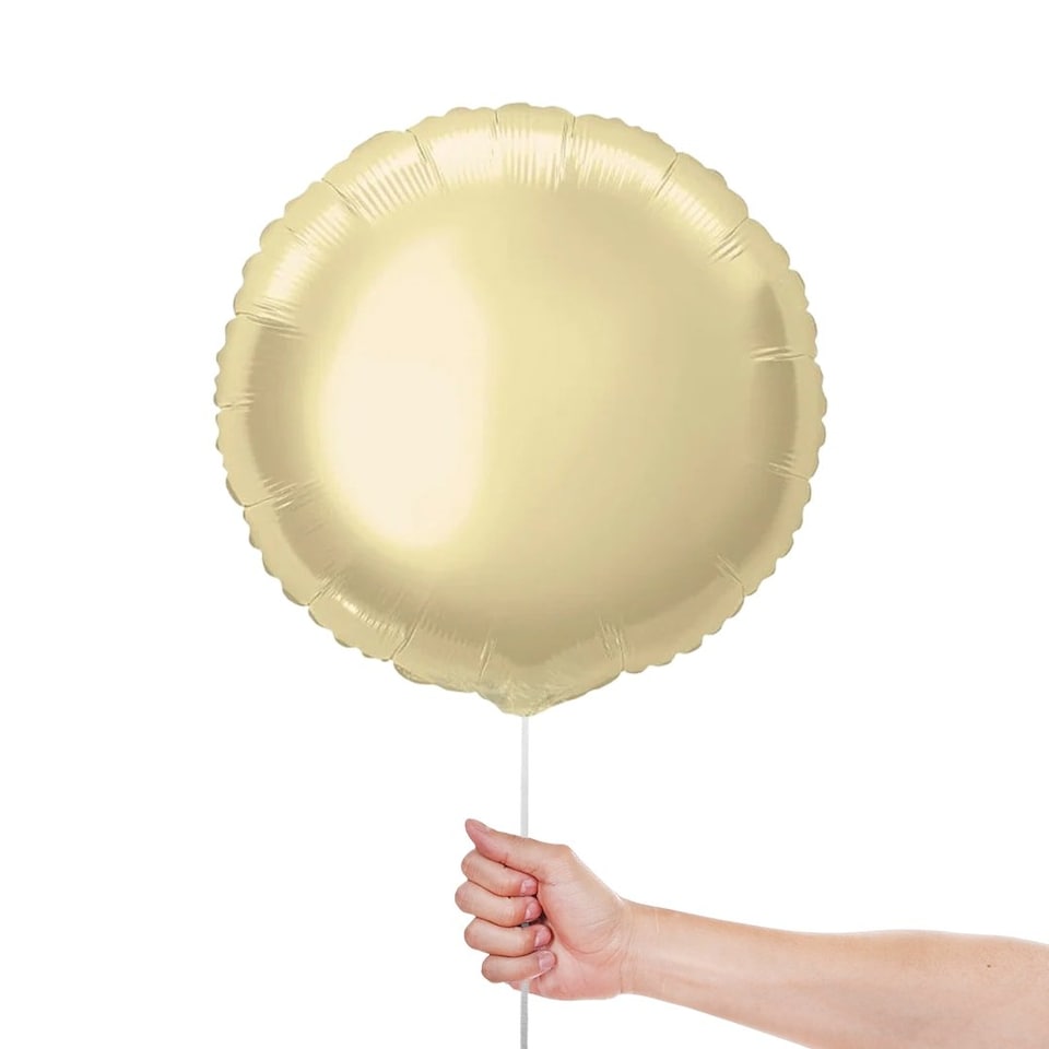 image 1 of Soft Gold Round Foil Helium Balloon 46cm / 18 in | Gold