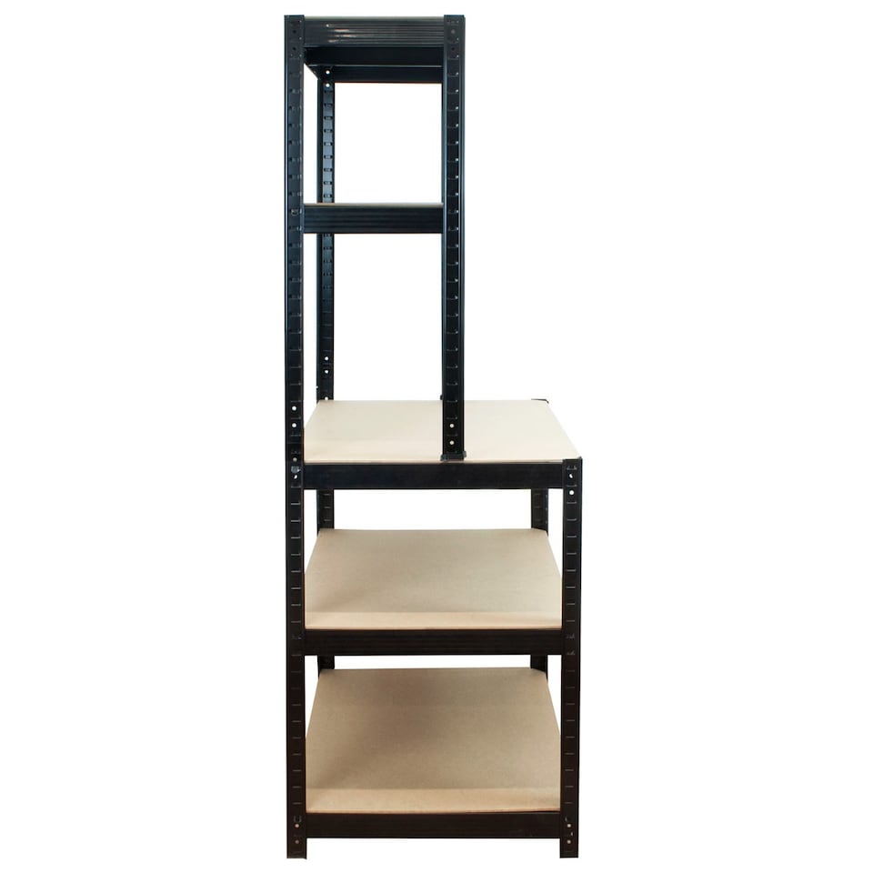 image 1 of TekBox Boltless Garage Shelving Rack with Worktop