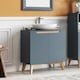 image 4 of Living and Home Freestanding Under Sink Storage Cabinet - Grey
