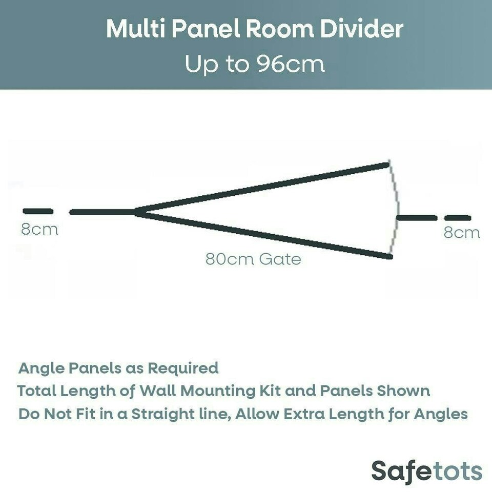 image 1 of Safetots Wooden Multi Panel Room Divider, up to 96cm, Natural Wood, 76cm Tall, Multi Panel Flexible Room Barrier, Room Divider with Door for Baby Cream | Natural