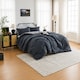 image 4 of 10.5 Tog Supersoft Microfibre Duvet with Pillowcases – Coverless or Use with Duvet Cover | Grey | Charcoal/Light Grey | Single