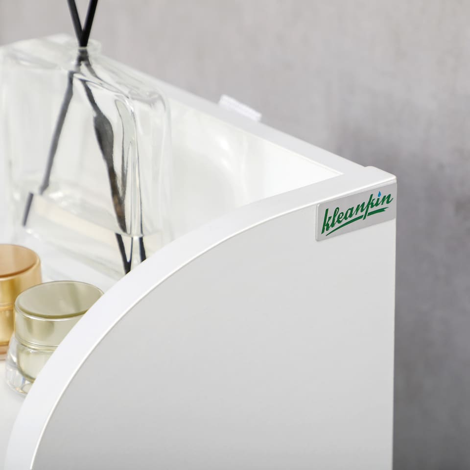 image 1 of kleankin Freestanding Bathroom Storage Unit with Adjustable Shelf, White
