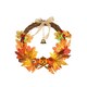 image 1 of Living and Home Artificial Maple Leaves Halloween Pumpkin Garland with Bell