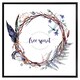 image 2 of Watercolour boho wreath (Picture Frame) Brown | Oak | XL
