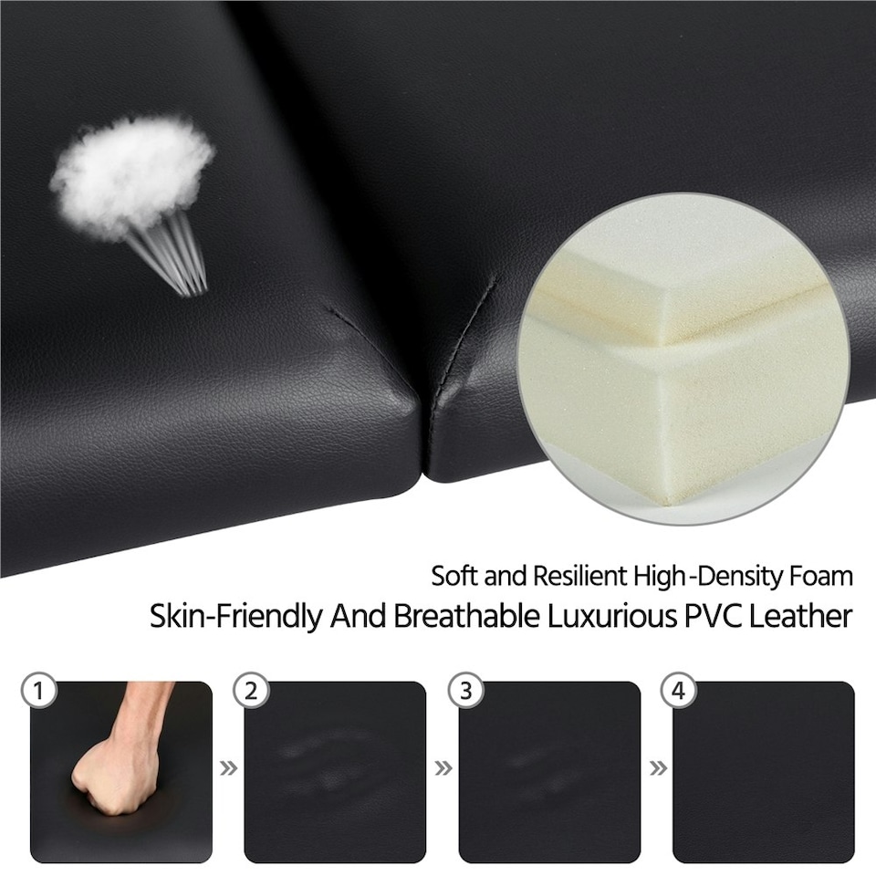 image 1 of Yaheetech Portab Aluminum Massage Bed with Face Cradle and Armrest