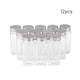 image 1 of Living and Home 12Pcs Glass Spice Jars with Metal Lids | Clear