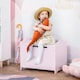 image 2 of HOMCOM 40x60cm Kids Storage Box Toy Organiser for Child 3 Yrs+ Bedroom Pink Pink | 60cm x 40cm x 48cm
