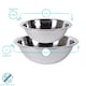 image 5 of Argon Tableware 6pc Stainless Steel Mixing Bowl Set