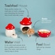 image 3 of Scruffs Small Pet Toadstool Ceramic Set - House, Food Bowl & Water Well