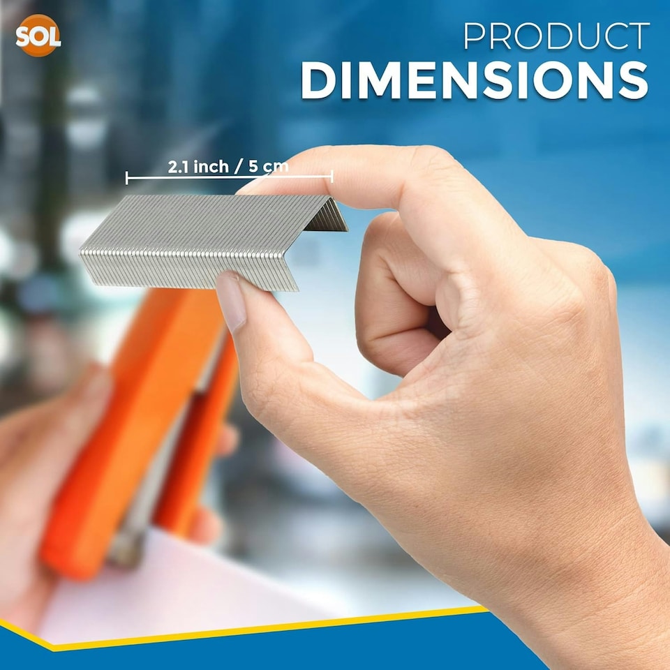 image 1 of SOL 5000pk Staples for Multipurpose Use, Staples 26/6 Standard Size