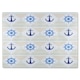 image 1 of Nautical Elements On Striped Glass Chopping Board | Multi