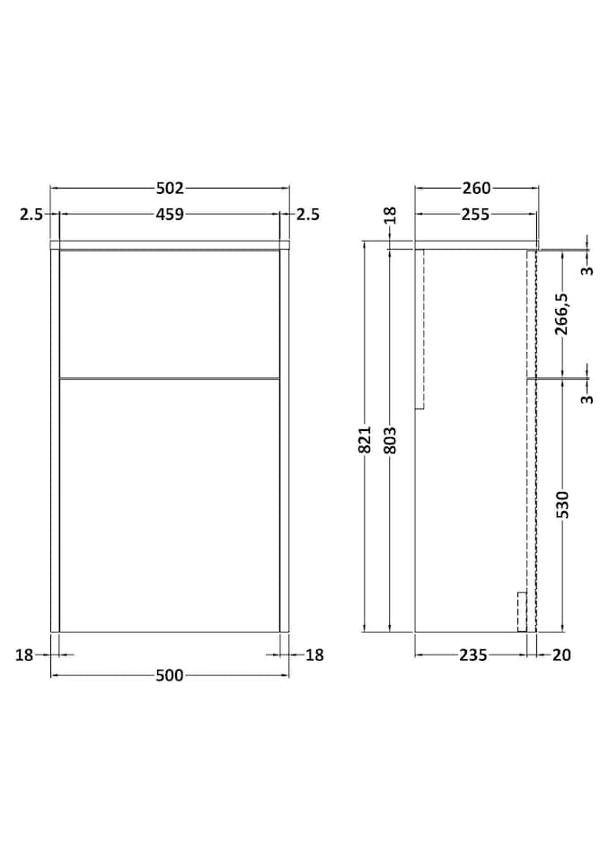 image 1 of Balterley Floor Standing WC Toilet Unit (Pan & Cistern Not Included) - Woodgrain Graphite | Grey | Graphite Grey Woodgrain | 1