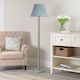 image 2 of ValueLights Bobbles Sage Green Floor Lamp Blue Pleat Shade | Green