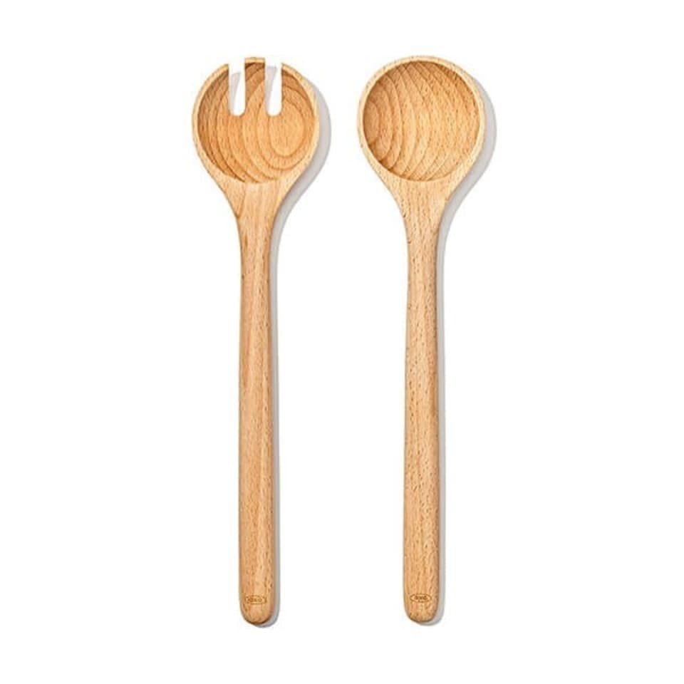 image 1 of OXO Good Grips Beechwood 2-Piece Salad Servers Set
