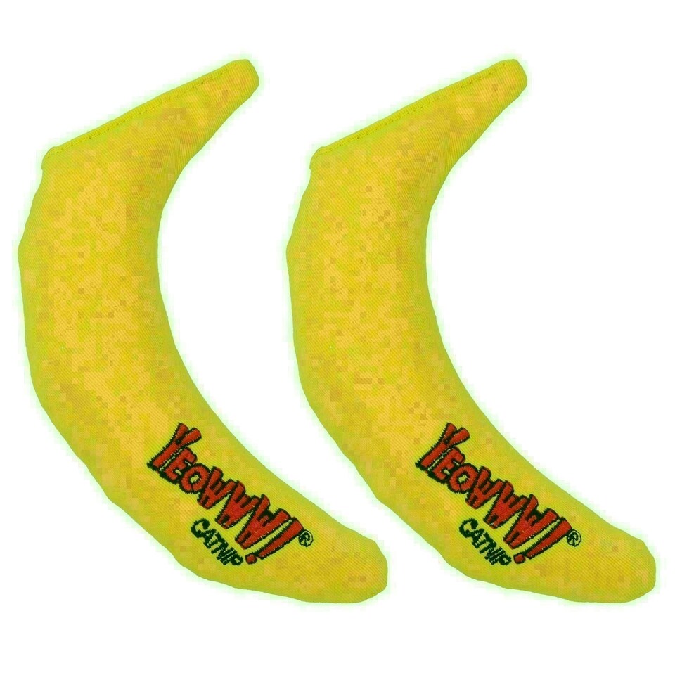 image 1 of 2PK Yeow Interactive My Cat Kitten Banana With Catnip Cat Toy Play Toy Cat Gift