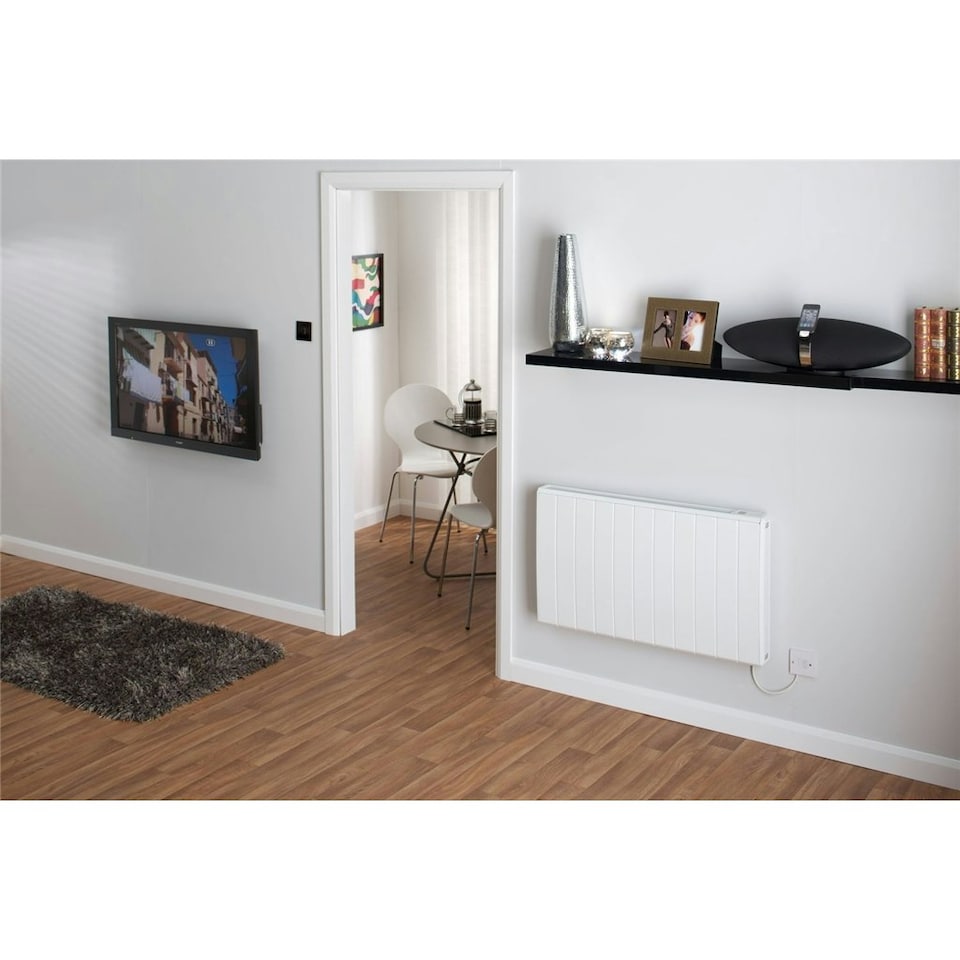 image 1 of 675mm (W) x 546mm (H) - White Wi-Fi Electric Radiator (Cordoba) - 1000 Watts - Depth 105mm - Heats up to 10m²