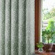 image 3 of Keswick Floral Pencil Pleat Curtains - Green - 117cm x 229cm