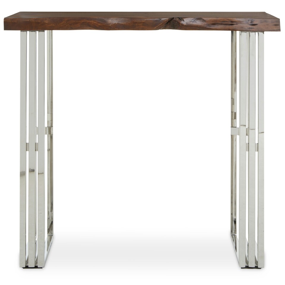 image 1 of Interiors by Premier Natural And Silver Console Table Brown