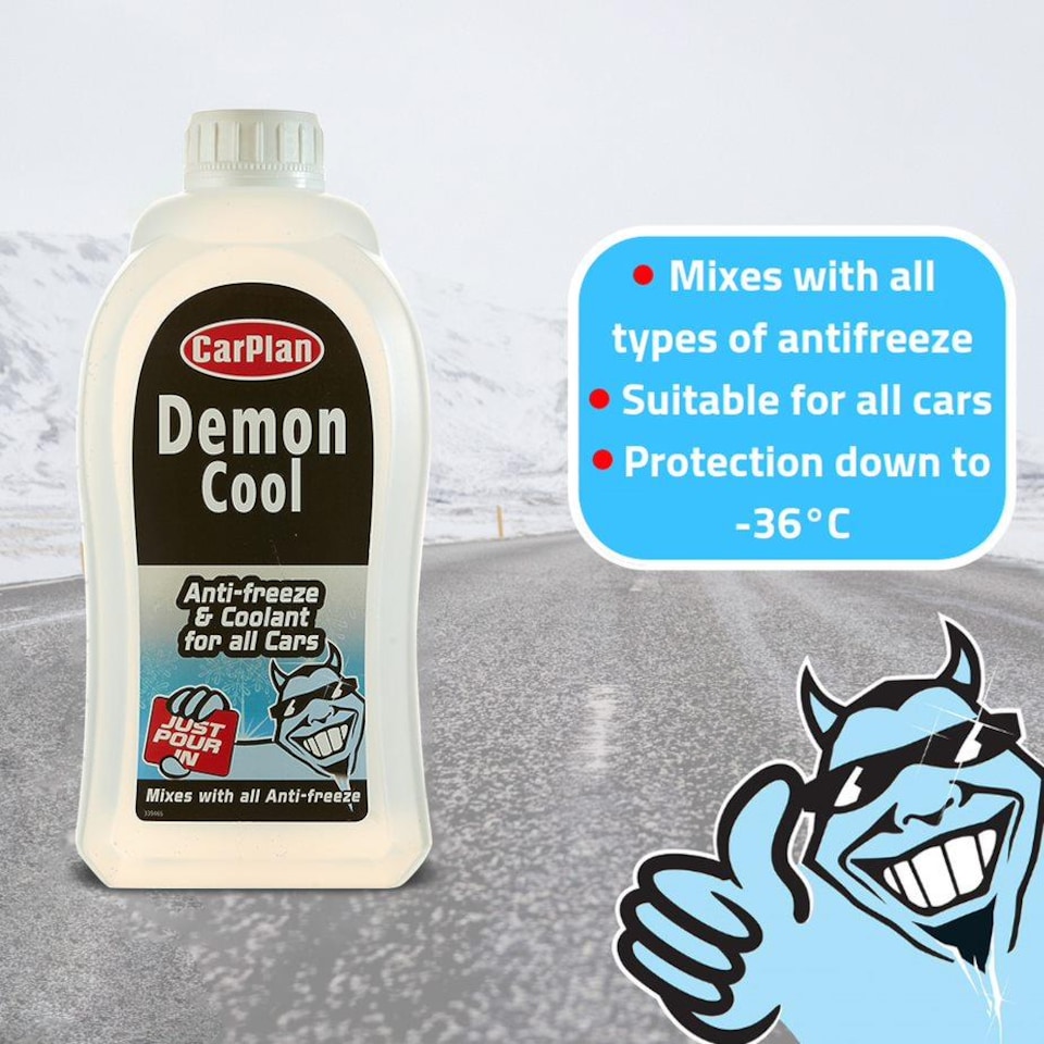 image 1 of CarPlan Winter Antifreeze & Summer Coolant Universal Top Up Demon Cool 3x 1L