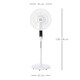 image 7 of HOMCOM 16'' Pedestal Fan Height Adjustable 85 Degree Oscillation LED Panel