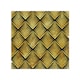 image 1 of Golden Geometric Flower Pattern Splash Back | White
