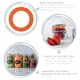 image 2 of Argon Tableware Glass Storage Jar Seals - Small - Orange - Pack of 6
