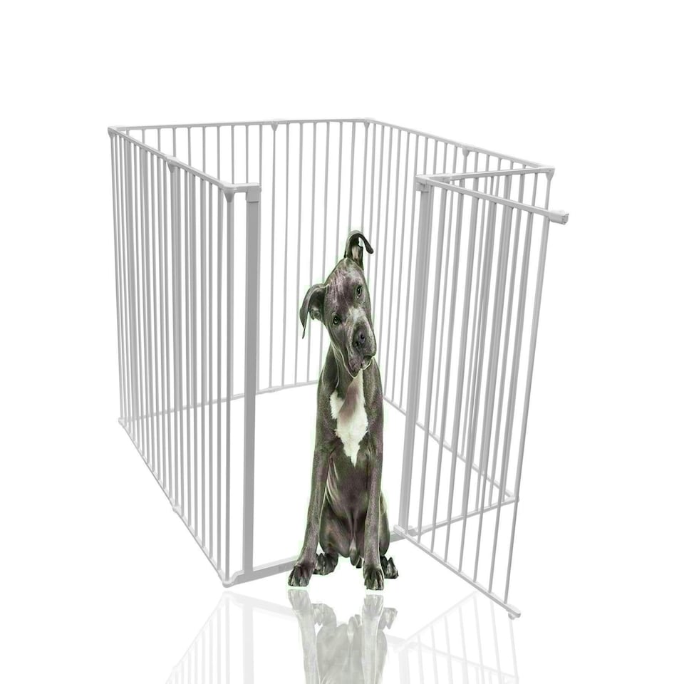 image 1 of Bettacare Extra Tall Pet Pen, 118cm x 118cm, White, 105cm High, Dog Pen for Pets, Dogs and Puppies, Easy Installation White