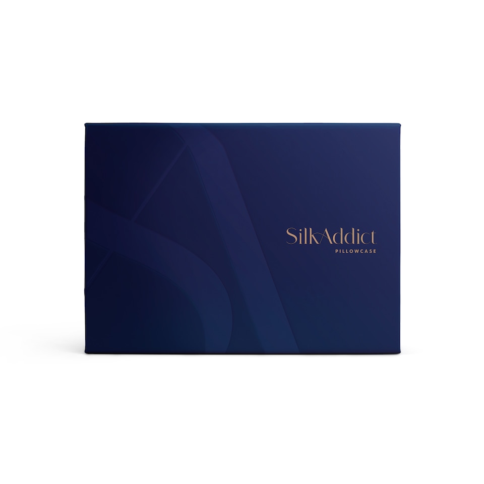 image 1 of Silk Addict 100% Mulberry Silk Pillowcase Twinpack – Navy | Blue | 2