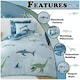 image 3 of VELVETIO Sea Dino Shark Duvet Cover Set Single Blue Soft Polycotton Reversible Kids Beddings Blue | Single