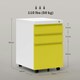 image 7 of Vinsetto 3 Drawer File Cabinet, Lockable Metal Filling Cabinet, Yellow