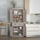 image 8 of HOMCOM Freestanding Pantry Cupboard Storage Cabinet Home Organizer Furniture