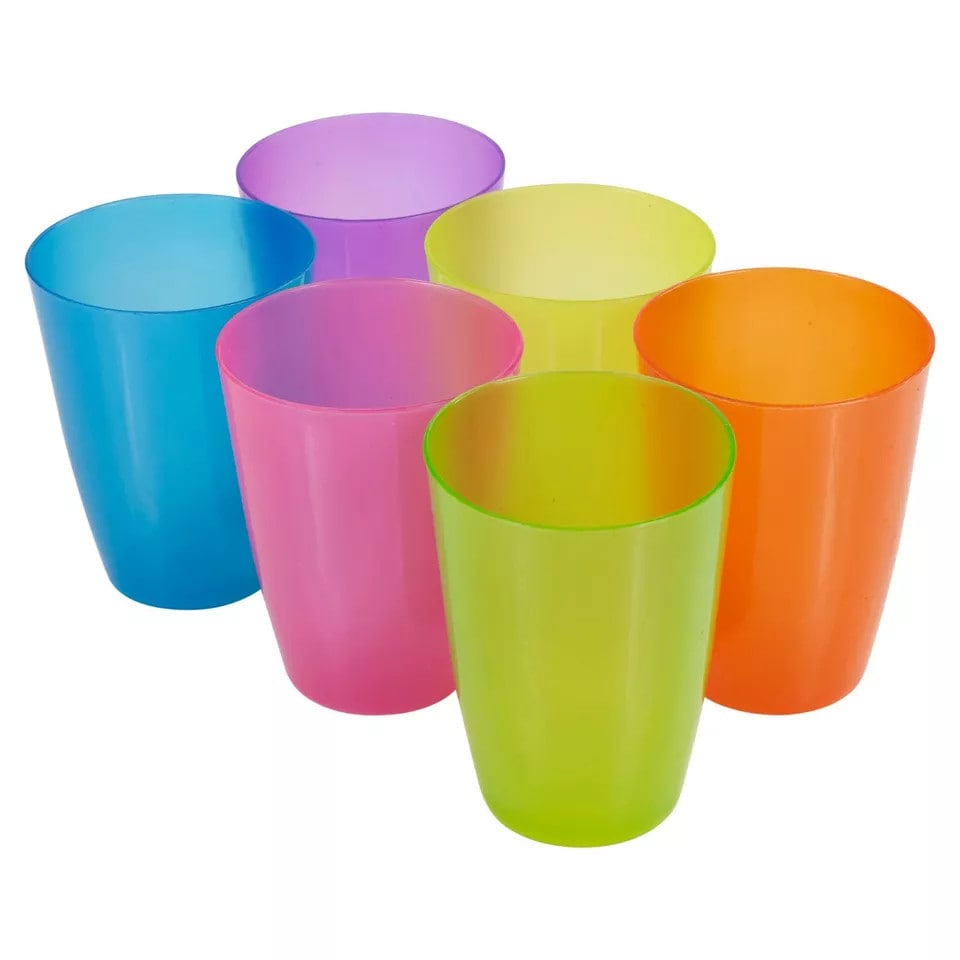 image 1 of 12Pc Kids Reusable Plastic Tableware Set