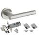 image 1 of Golden Grace 3 Sets Straight T-Bar Door Handle in Stainless Steel Finish with Tubular Latch & Hinges Grey